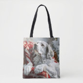 Engels Setter Dog Kerstfeest Tote Bag (Voorkant)