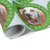 Engels Setter Happy Howliday Cadeaupapier (Rol Hoek)