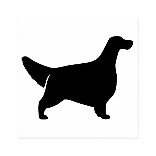 Engels Setter Hondenras Silhouette Rubberstempel (Afrduk)