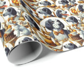 Engels Setter Illustratie Cadeaupapier (Rol Hoek)