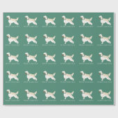 Engels setter Merry kerstdesign Cadeaupapier (Vlak)