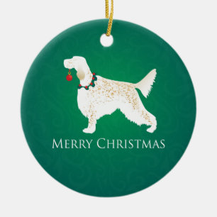 Engels setter Merry kerstdesign Keramisch Ornament