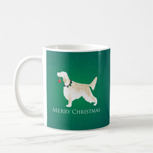 Engels setter Merry kerstdesign Koffiemok (Links)