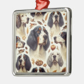Engels Setter Naadloos Metalen Ornament (Links)