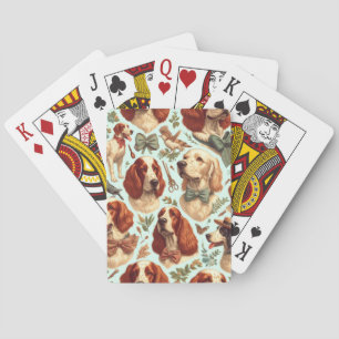 Engels Setter Naadloos Pokerkaarten