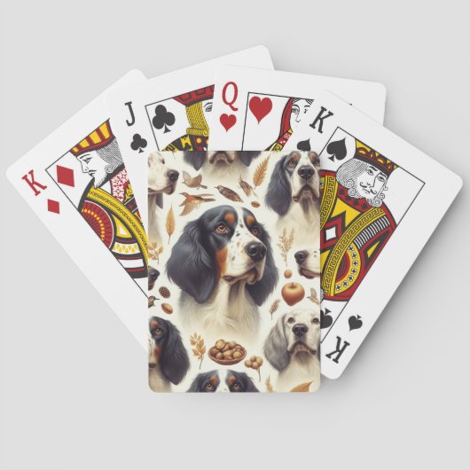  Engels Setter Naadloos Pokerkaarten (Achterkant)