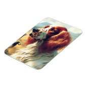 Engels Setter olieverfschilderij Magneet (Linkerzijde)