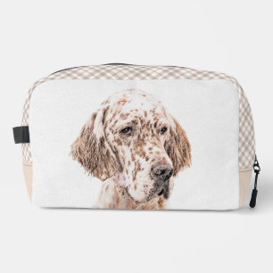 Engels Setter Oranje Belton Schilderij Pet Dog Art Toilettasje