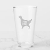 Engels Setter Silhouette Gepersonaliseerd Hondenra Glas (Achterkant)