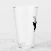 Engels Setter Silhouette Gepersonaliseerd Hondenra Glas (Rechts)