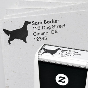 Engels Setter Silhouette Return-adres Zelfinktende Stempel