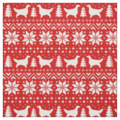 Engels Setter Silhouettes Dogs Kerstfeestdag Stof (Swatch)