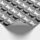 Engels Setter Silhouettes Patroon met Tekst Cadeaupapier (Hoek)