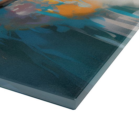 Engels setter strand surfen schilderij snijplank (Hoek)