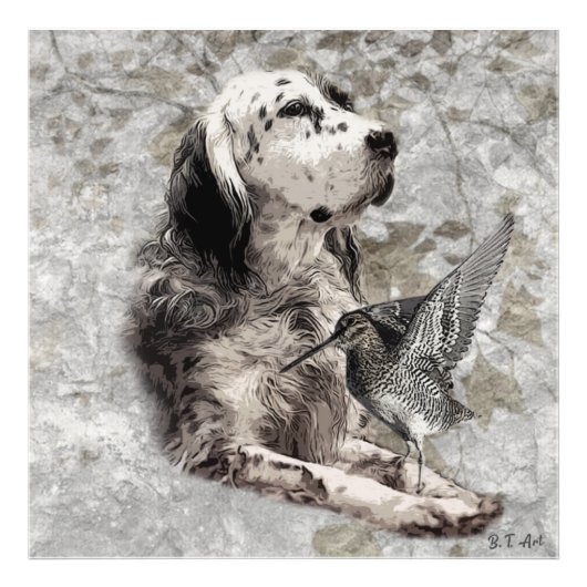 Engels Setter Tapestry Poster Canvas Print Acryli (Voorkant)