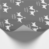 Engels Setters Bruiloft met aangepaste tekst Cadeaupapier (Hoek)