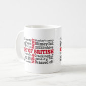 Engels slang op de vlag van St George's Cross Koffiemok (Voorkant links)