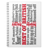 Engels slang op de vlag van St George's Cross Notitieboek (Voorkant)