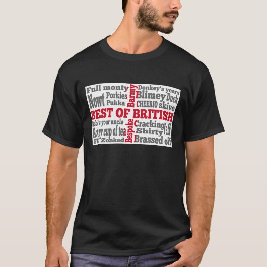 Engels slang op de vlag van St George's Cross T-shirt (Voorkant)
