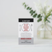 Engels/Spaans Bilingual Allergy Alert Card Contactkaartje (Staand voorkant)