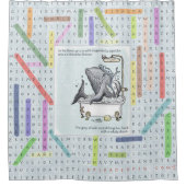 Engels/Spaans schoengordijn - Gemakkelijk/Fácil Douchegordijn (Voorkant)