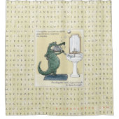 Engels/Spaans showgordijn - moeilijk/difícil Douchegordijn (Voorkant)