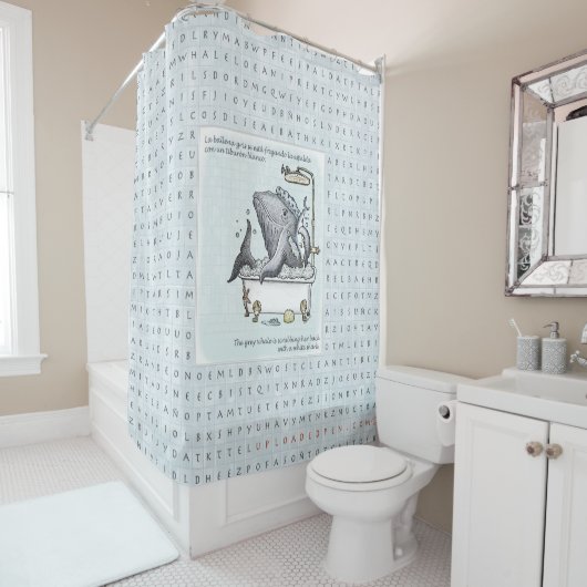 Engels/Spaans showgordijn - moeilijk/difícil Douchegordijn (In situ)