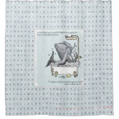 Engels/Spaans showgordijn - moeilijk/difícil Douchegordijn (Voorkant)