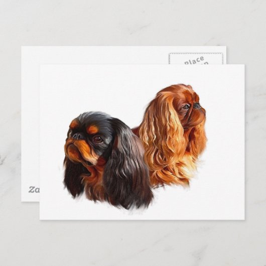 Engels Speelgoed Spaniel Briefkaart (Voorkant / Achterkant)