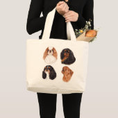 Engels Speelgoed spaniel (koning charles) alle 4 k Grote Tote Bag (Voorkant (product))