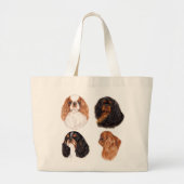 Engels Speelgoed spaniel (koning charles) alle 4 k Grote Tote Bag (Voorkant)