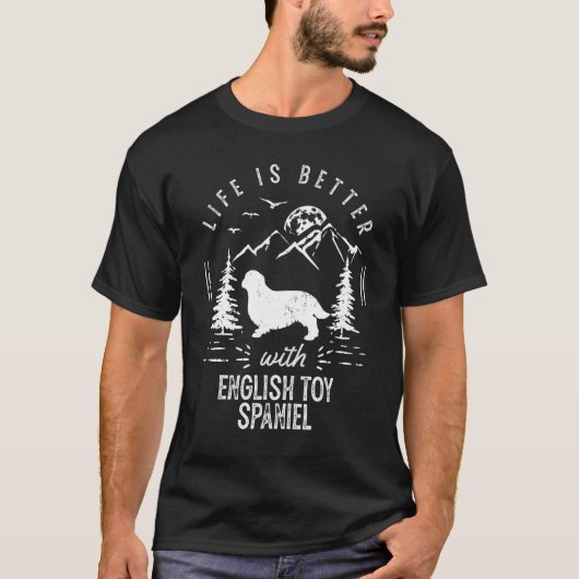 Engels Speelgoed Spaniel Life Betere mam T-shirt (Voorkant)