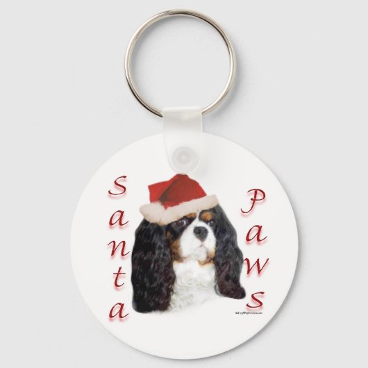Engels Speelgoed Spaniel (prins) Santa Paws Sleutelhanger (Voorkant)