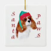 Engels Speelgoed Spaniel Santa Paws Keramisch Ornament (Achterkant)