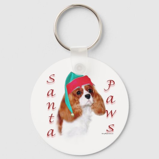 Engels Speelgoed Spaniel Santa Paws Sleutelhanger (Voorkant)