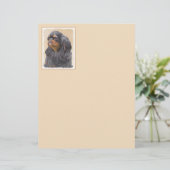 Engels Speelgoed Spaniel Schilderen Originele Dier (Staand voorkant)