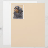Engels Speelgoed Spaniel Schilderen Originele Dier (Voorkant / Achterkant)