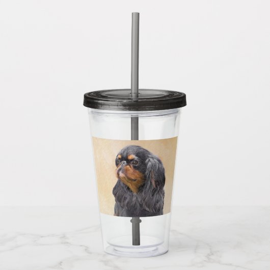 Engels Speelgoed Spaniel Schilderen Originele Dier Acryl Drinkbeker (Voorkant)