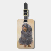 Engels Speelgoed Spaniel Schilderen Originele Dier Bagagelabel (Voorkant verticaal)
