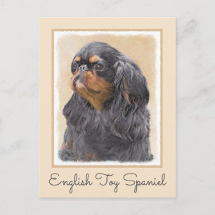 Engels Speelgoed Spaniel Schilderen Originele Dier Briefkaart
