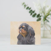 Engels Speelgoed Spaniel Schilderen Originele Dier Briefkaart (Staand voorkant)