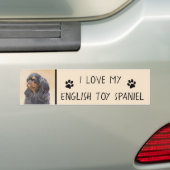 Engels Speelgoed Spaniel Schilderen Originele Dier Bumpersticker (Op auto)