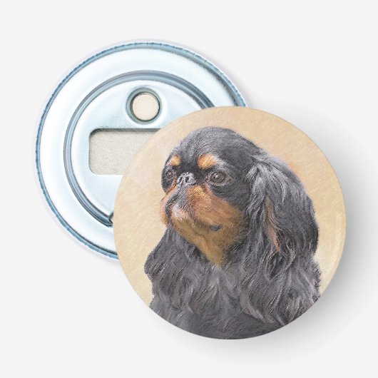 Engels Speelgoed Spaniel Schilderen Originele Dier Button Flesopener (Voorkant)