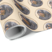 Engels Speelgoed Spaniel Schilderen Originele Dier Cadeaupapier (Rol Hoek)