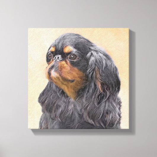 Engels Speelgoed Spaniel Schilderen Originele Dier Canvas Afdruk (Voorkant)