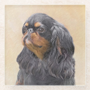 Engels Speelgoed Spaniel Schilderen Originele Dier Glazen Onderzetter