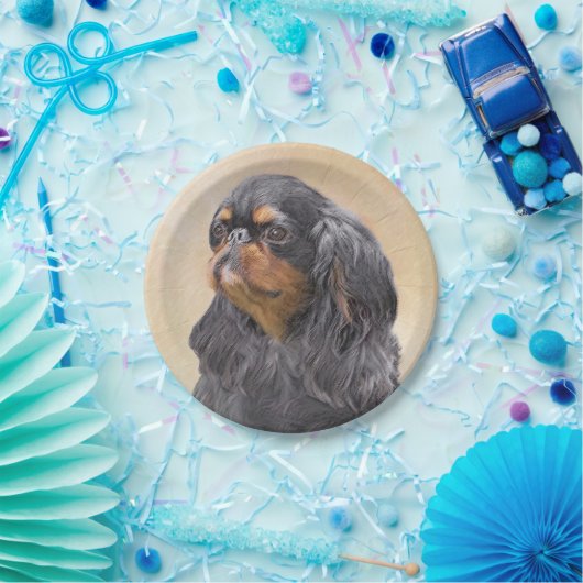 Engels Speelgoed Spaniel Schilderen Originele Dier Papieren Bordje (Feest)