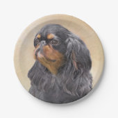 Engels Speelgoed Spaniel Schilderen Originele Dier Papieren Bordje (Voorkant)