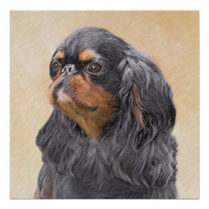 Engels Speelgoed Spaniel Schilderen Originele Dier Perfect Poster