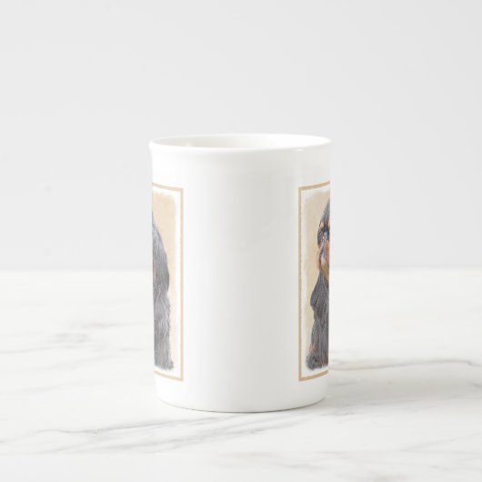 Engels Speelgoed Spaniel Schilderen Originele Dier Porselein Kop (Voorkant)